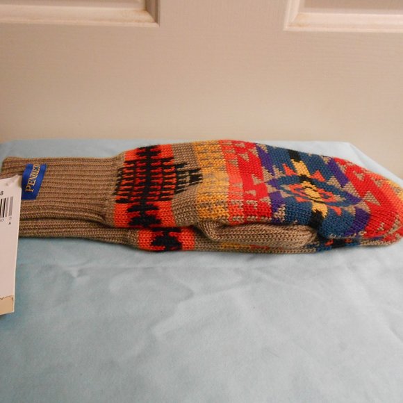 Pendleton Southwestern Aztec Native American Pattern Mittens Size S/M Beige New - Picture 8 of 10